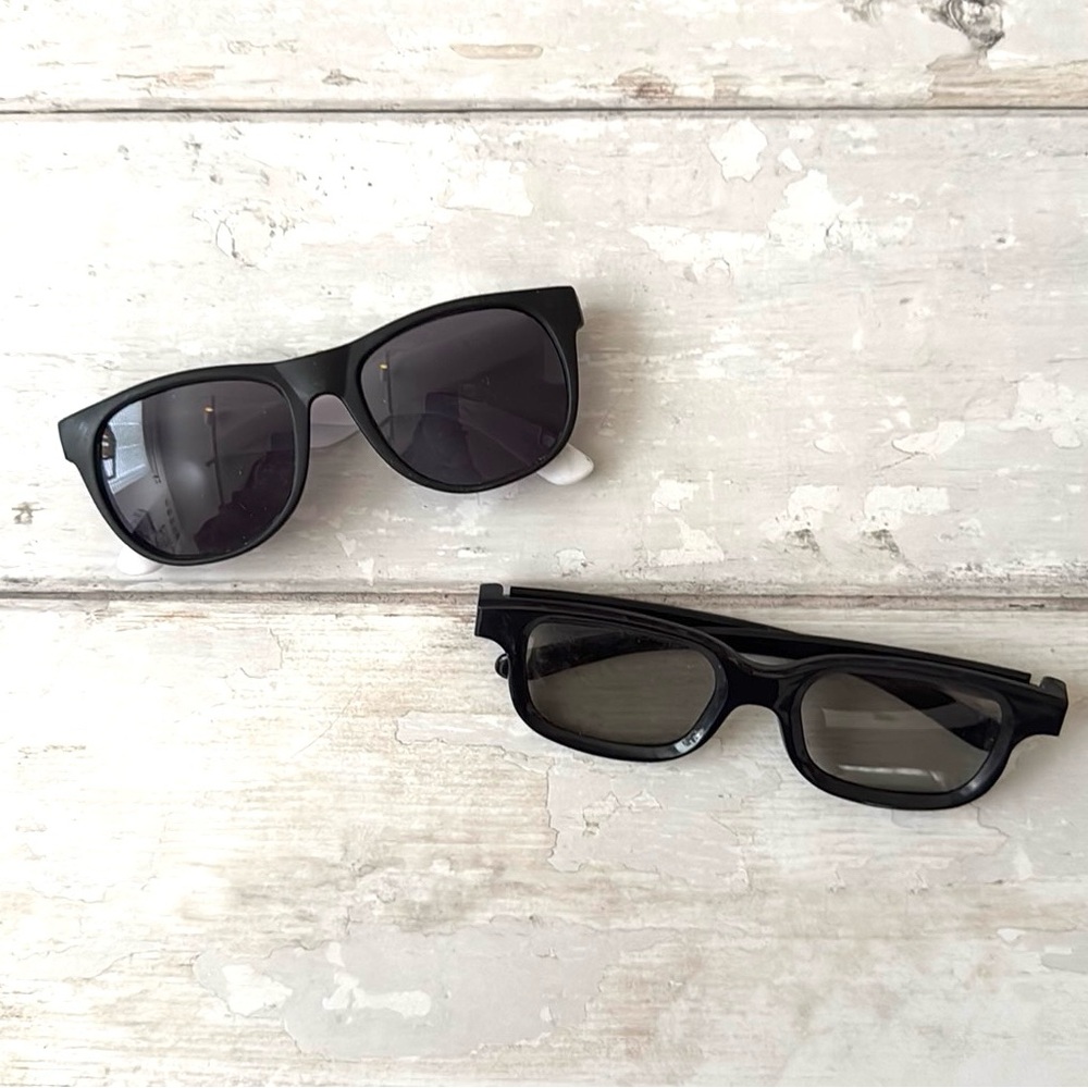 Kids Black Sunglasses Unisex Boys Sun Glasses Set of 2